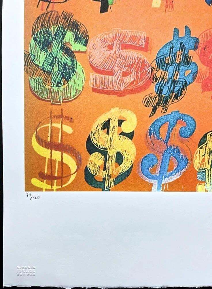 After Andy Warhol, 20x Dollar Sign, 1980s, Lithograph photo Art
