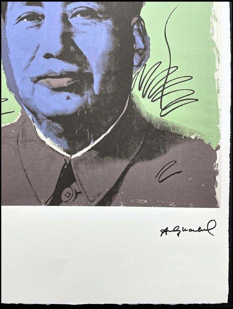 After Andy Warhol, Mao Zedong Green Gray, 1980s, Lithograph photo Art