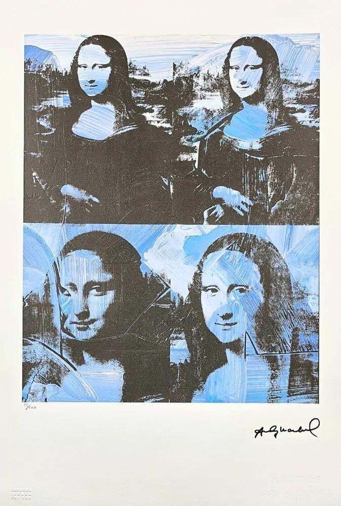 After Andy Warhol, 4x Mona Lisa, 1980s, Lithograph