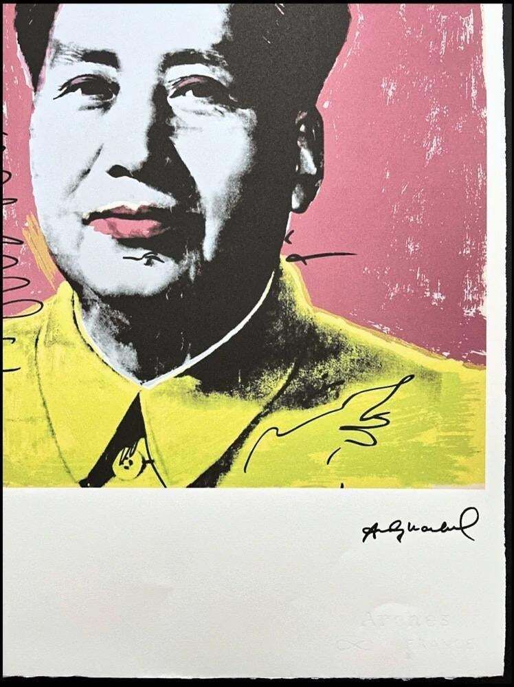 After Andy Warhol,Mao Zedong Pink Yellow, 1980s, Lithograph photo for sale