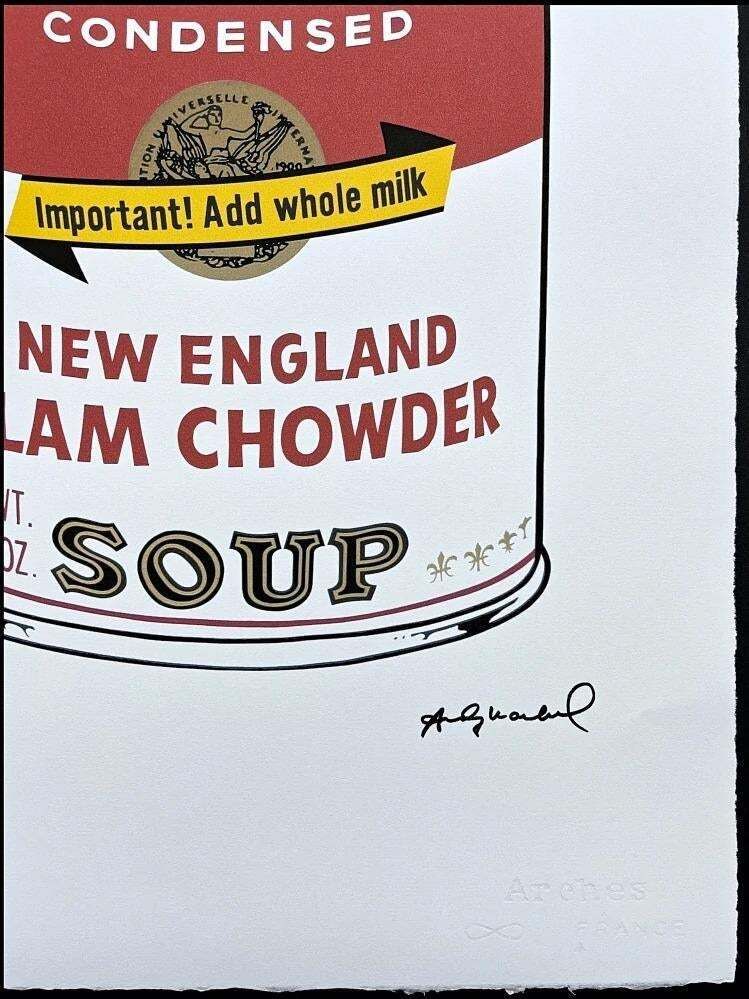 After Andy Warhol, Campbell's Soup New England, 1980s, Lithograph photo for sale