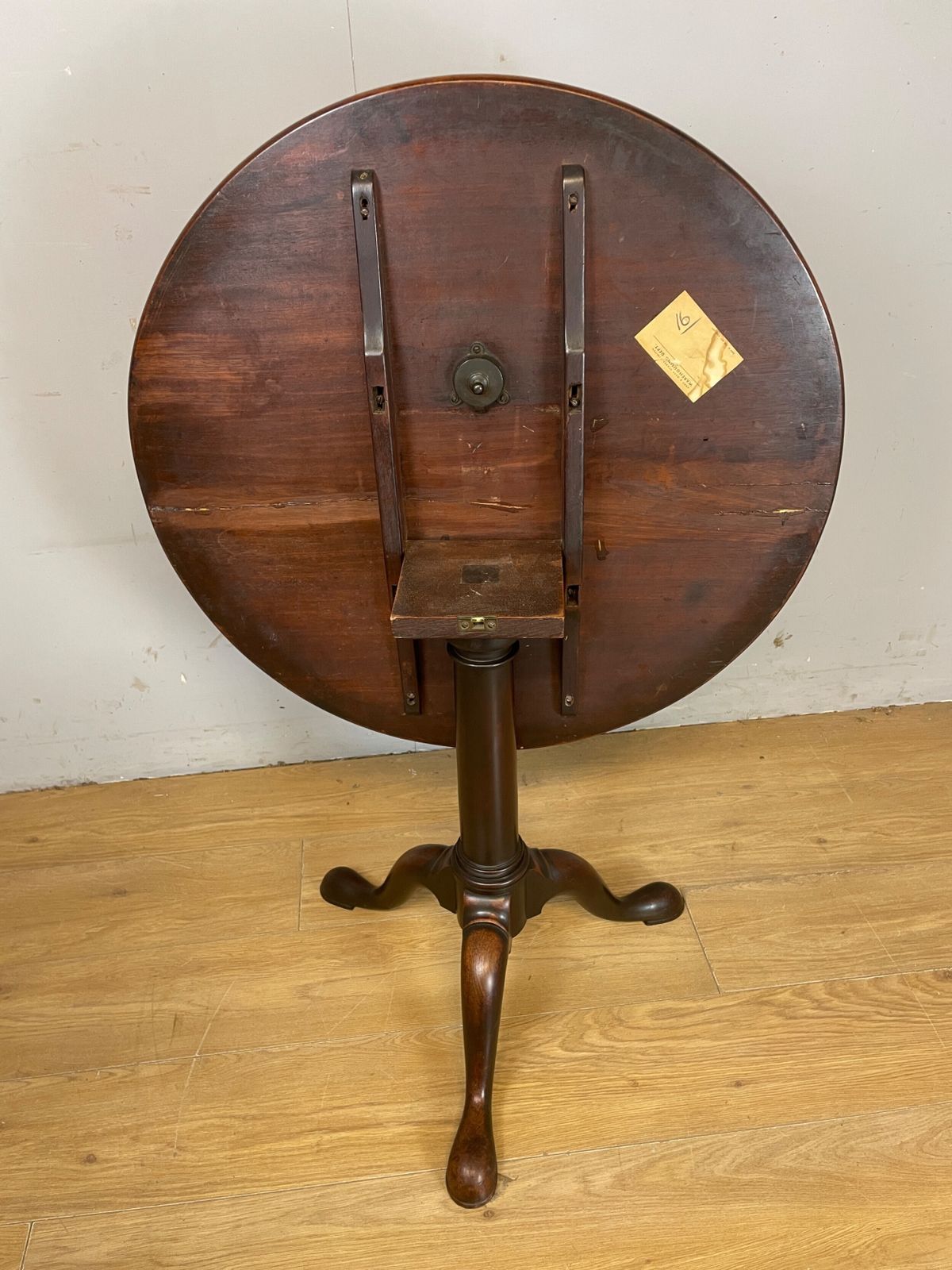 Georgian Mahogany Tripod Table With Gun Barrel Stem Circa 1790 photo buy