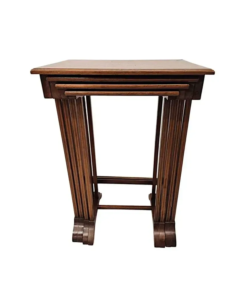 A Stunning Edwardian Inlaid Nest Of Four Tables