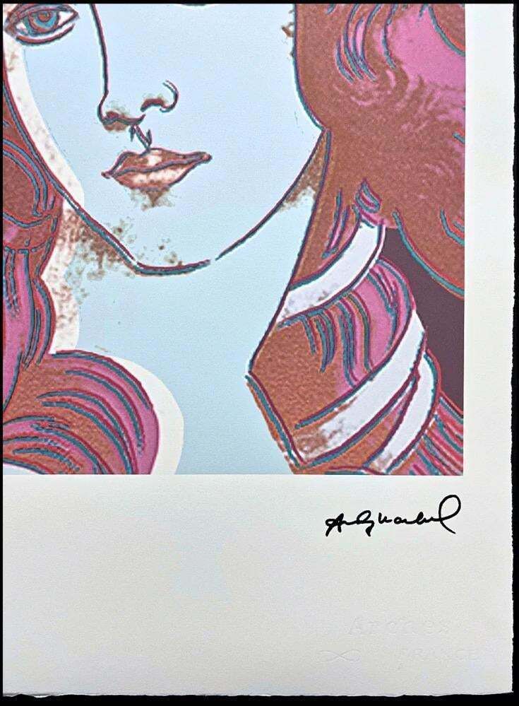 After Andy Warhol, Birth Of Venus   Purple, 1980s, Lithograph photo furniture