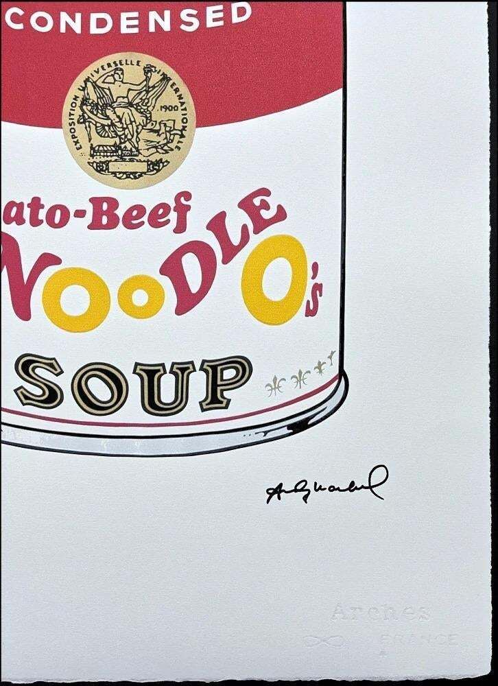 After Andy Warhol, Campbell's Soup Noodle, 1980s, Lithograph photo for sale