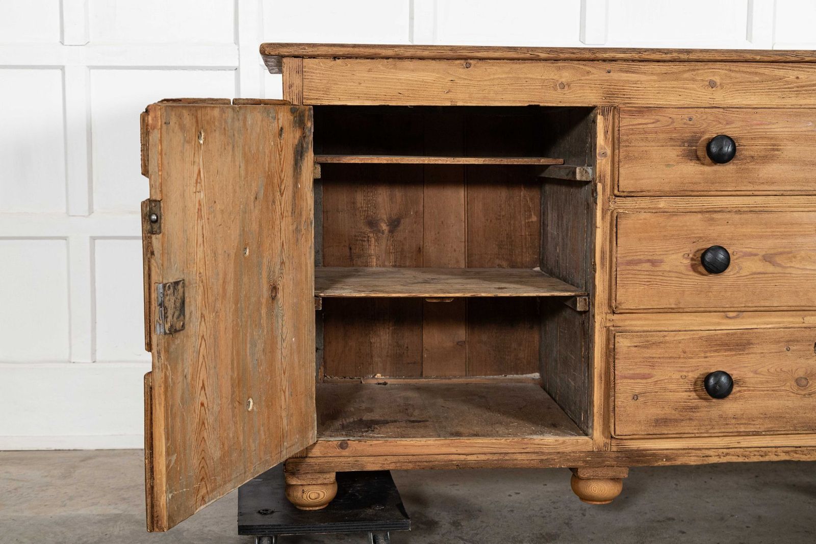 photo for sale Large 19thc English Pine Dresser Base