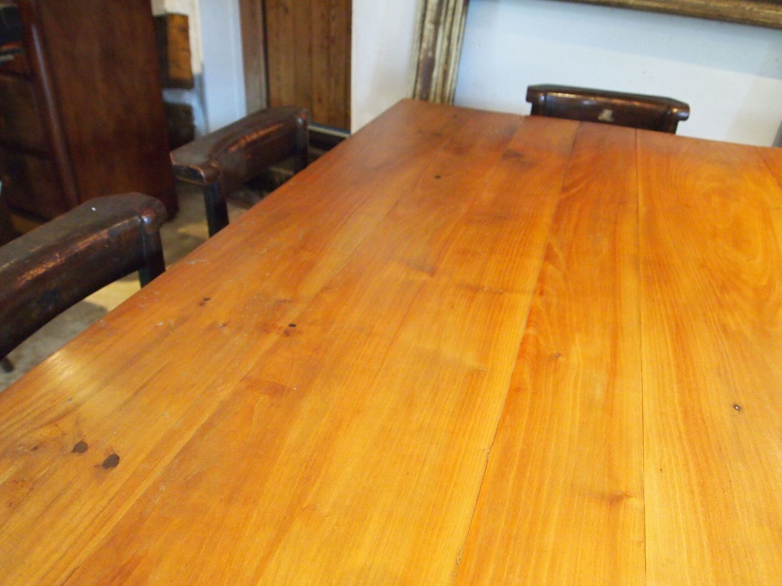 Table Stunning Refectory Farmhouse French Cherry Wood C1870 photo Furniture