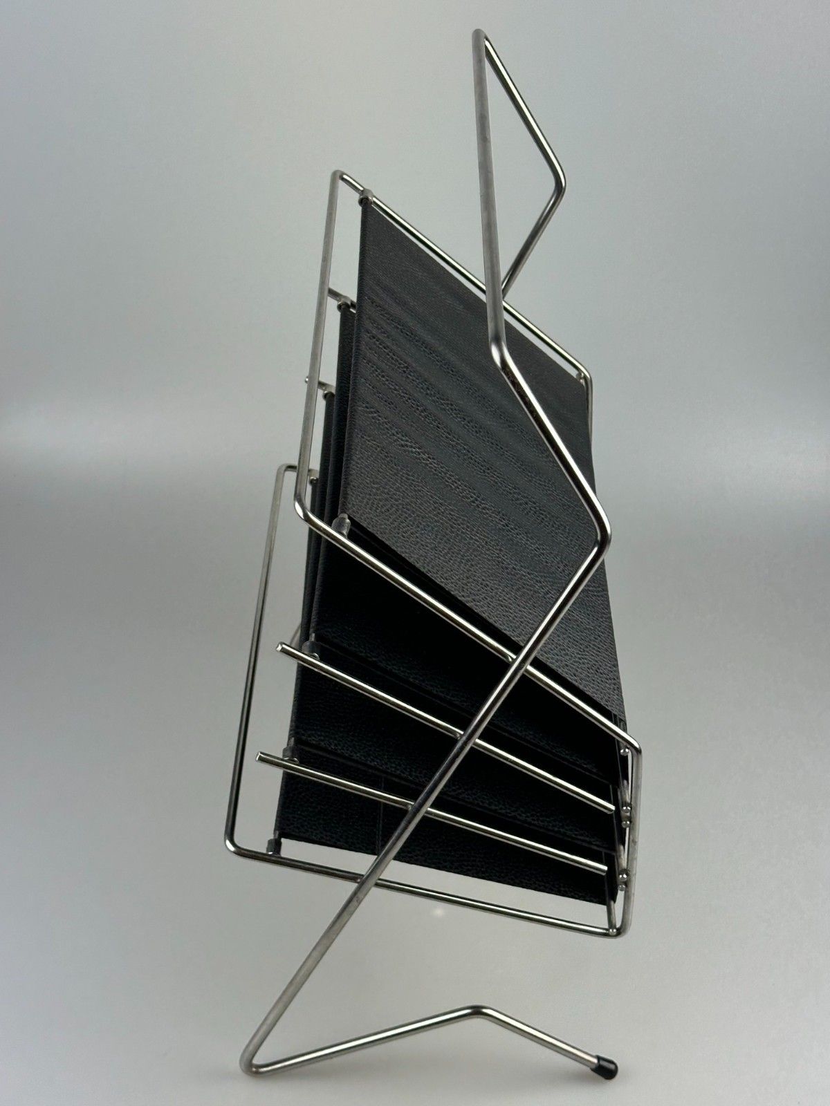 60s 70s Newspaper Holder Magazine Rack Metal Plastic Space Age photo buy