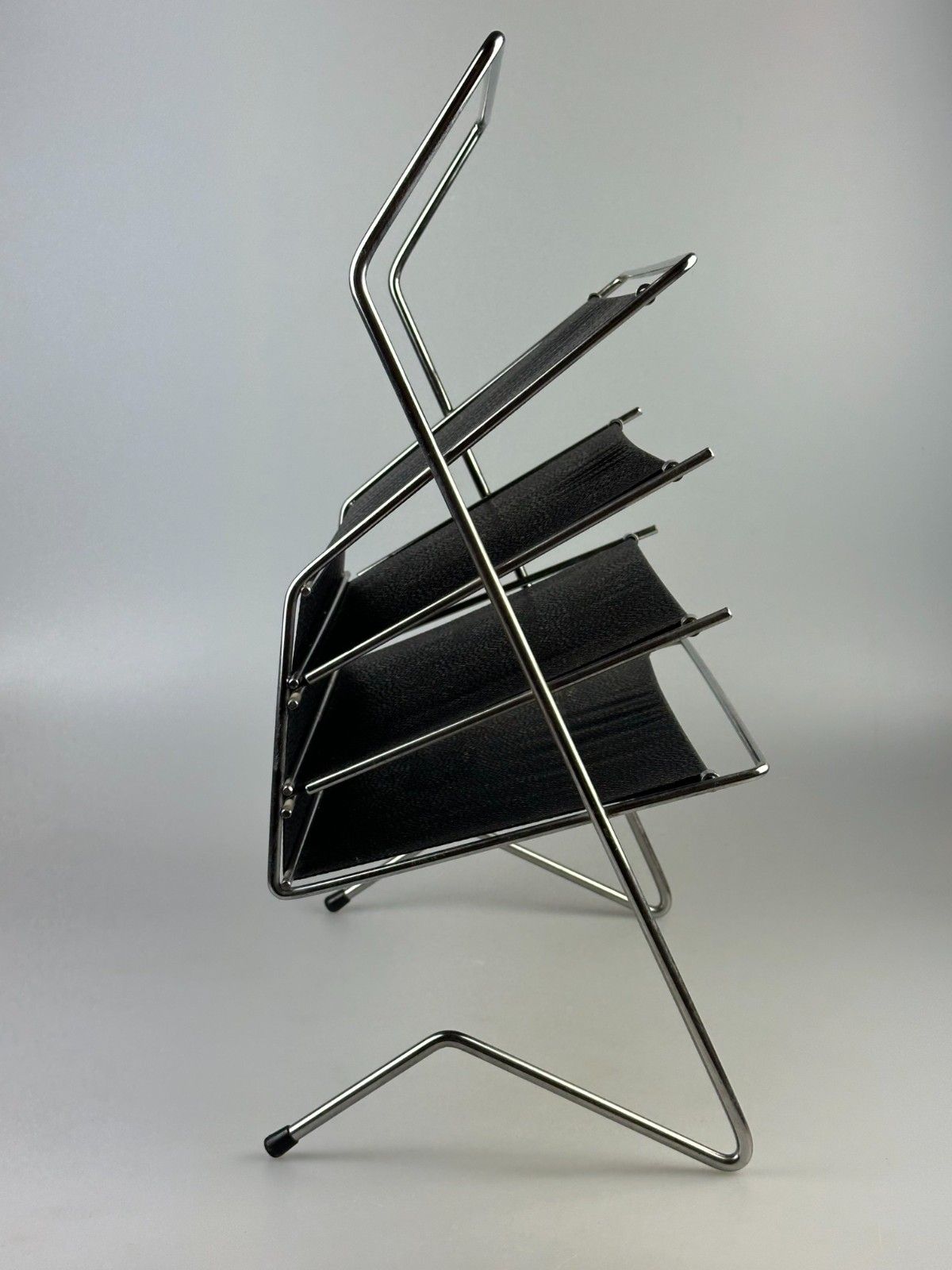 Home Decor 60s 70s Newspaper Holder Magazine Rack Metal Plastic Space Age photo