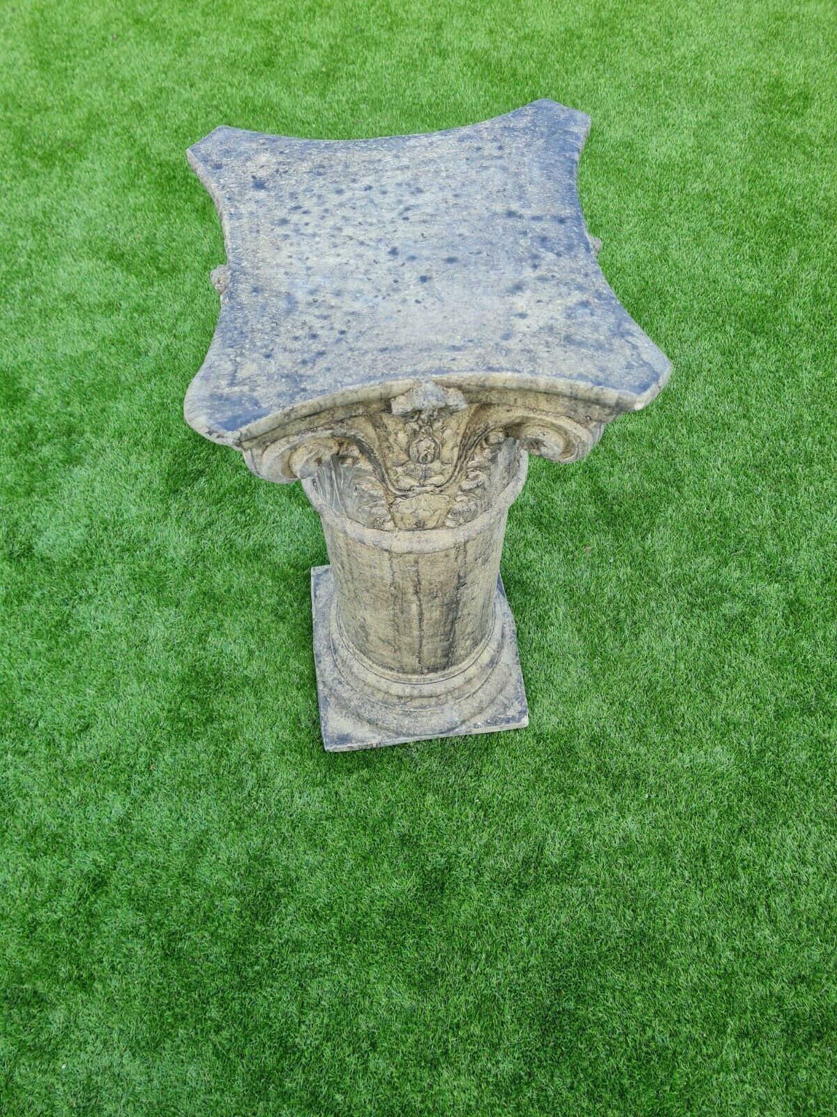 Vintage Large Corinthian Column English Country Stone photo Garden Decor