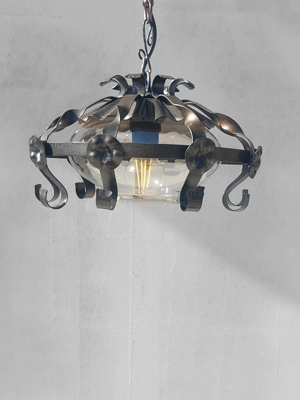 Vintage Brutalist Chandelier / Vintage Pendant Lamp / Space Age Pendant Lamp / Mcm Pendant Lamp / Atomic Light / 70's photo vinterior