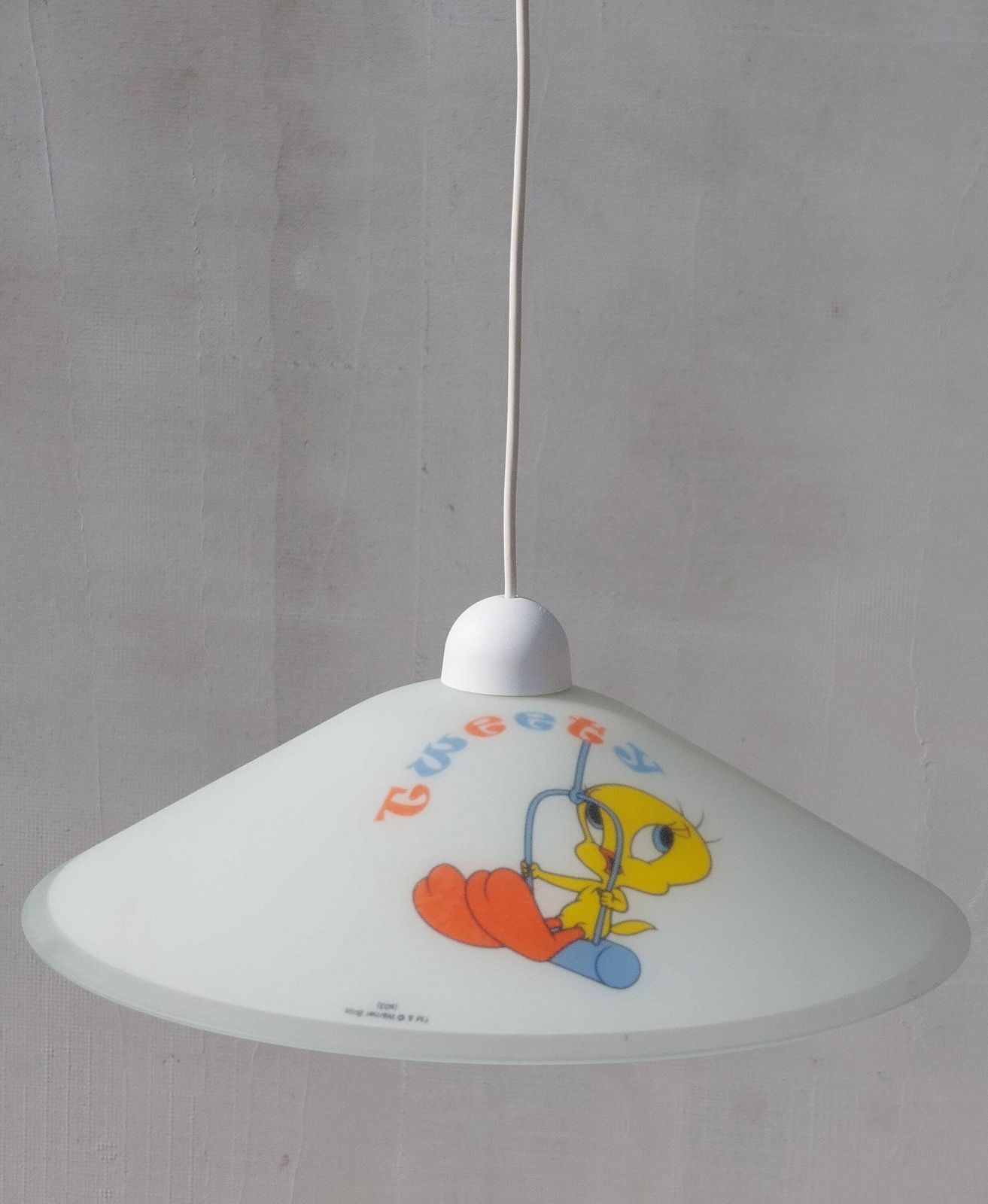 photo for sale Tweety Bird Pendant Light / Vintage Tweety Bird Pendant Light / Looney Tunes / Cartoon Pendant Light / Hanging Light For Children / 1991's