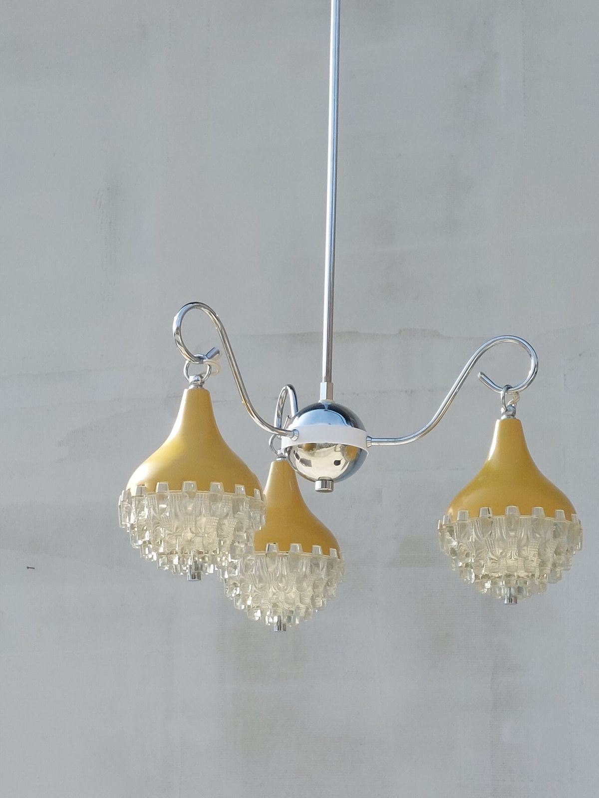 Retro Pendant Lamp /Retro Ceiling Light/Space Age Pendant Lamp/Space Age Chandelier/Mcm Pendant Lamp/Vintage Chandelier/Pineapple Shape/70's photo buy