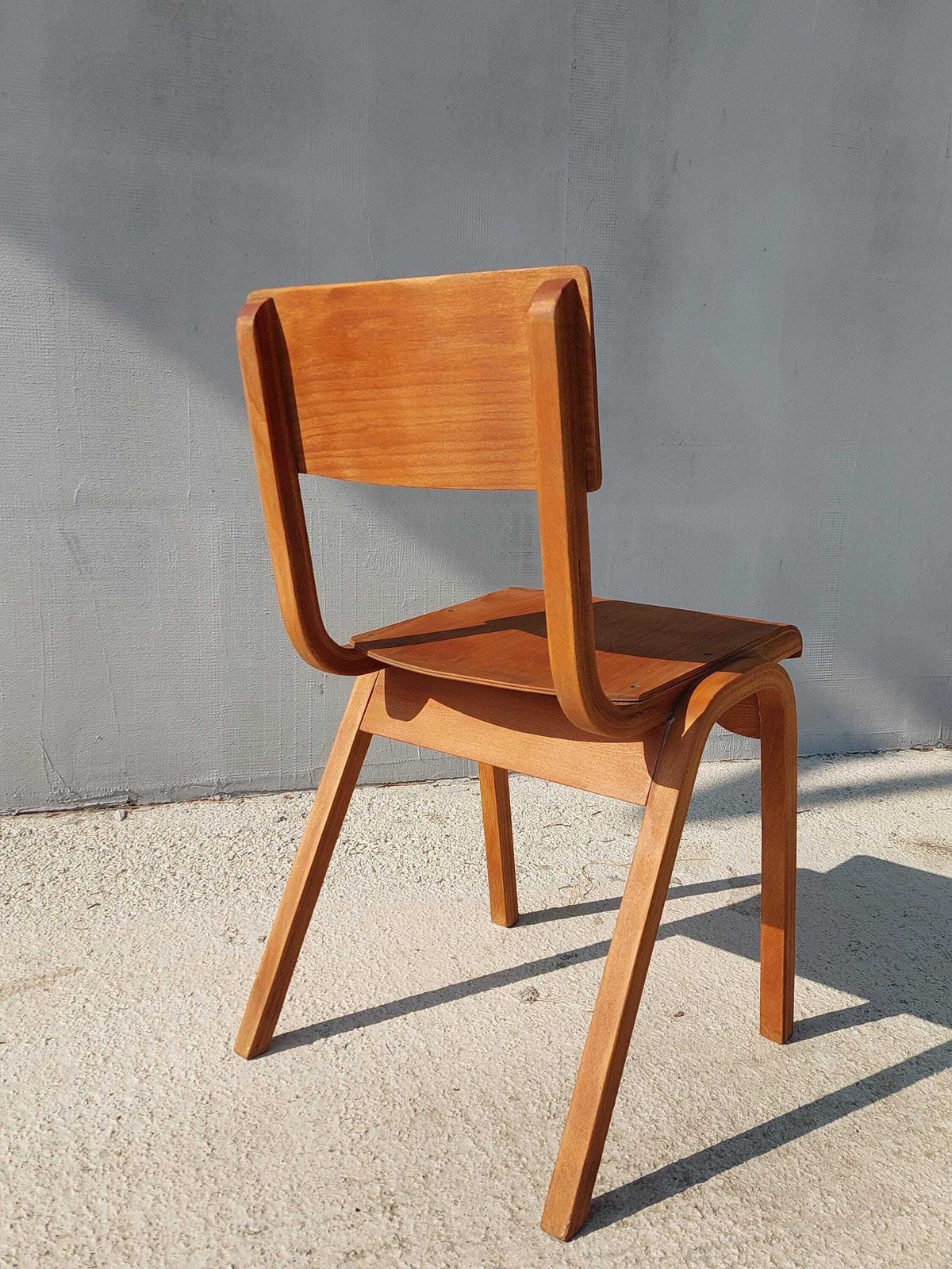 photo furniture Mid Century Children's Chair, Kid's Chair, Beech Wood, Anatomical Chair, Kid's Room, 1970s