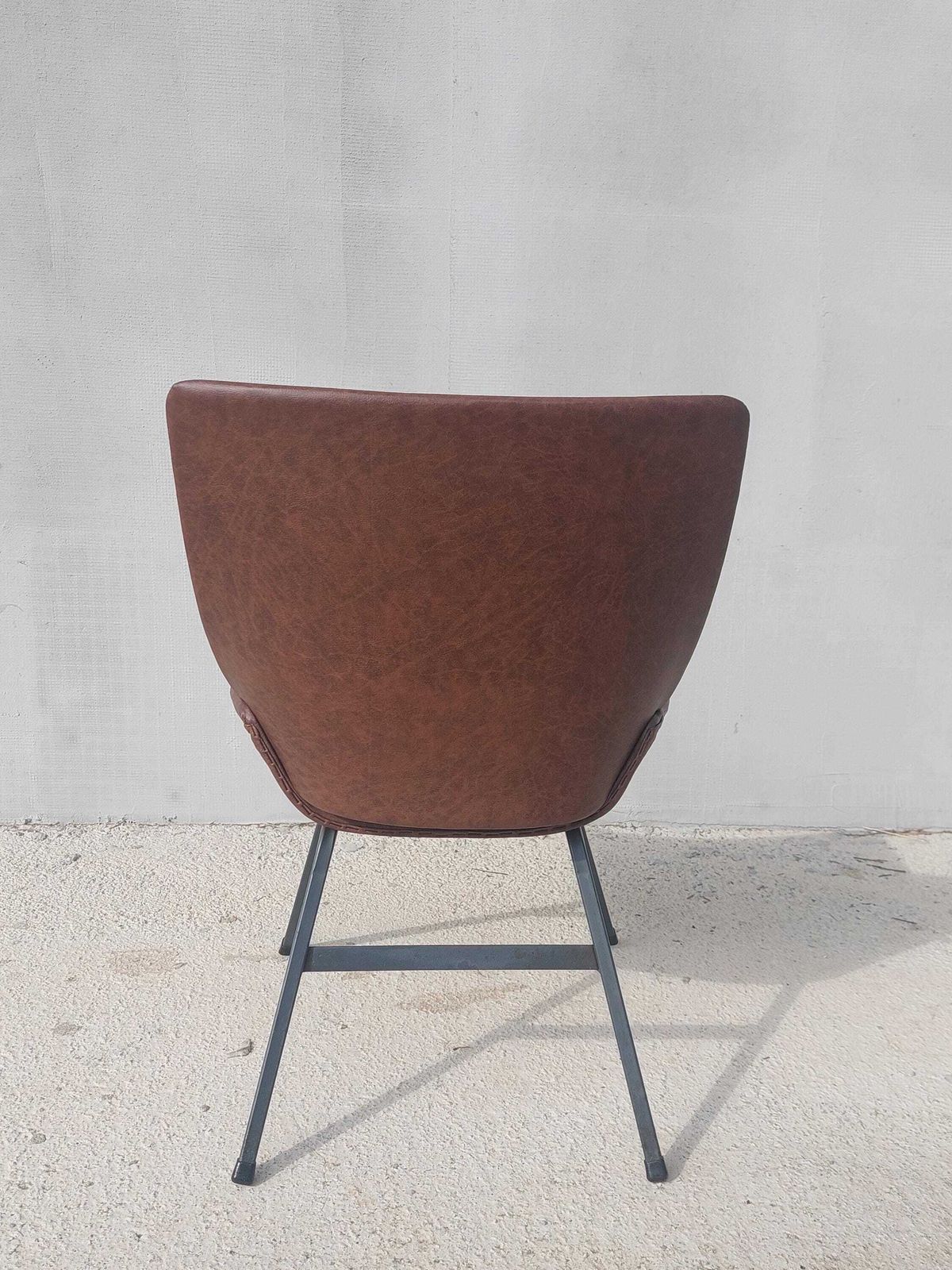 Industrial Designer Chair, Industrial Style, Shell Lounge Chair, Retro Lounge Chair, Mid Century Modern Office Chair, Niko Kralj, 1970's photo buy