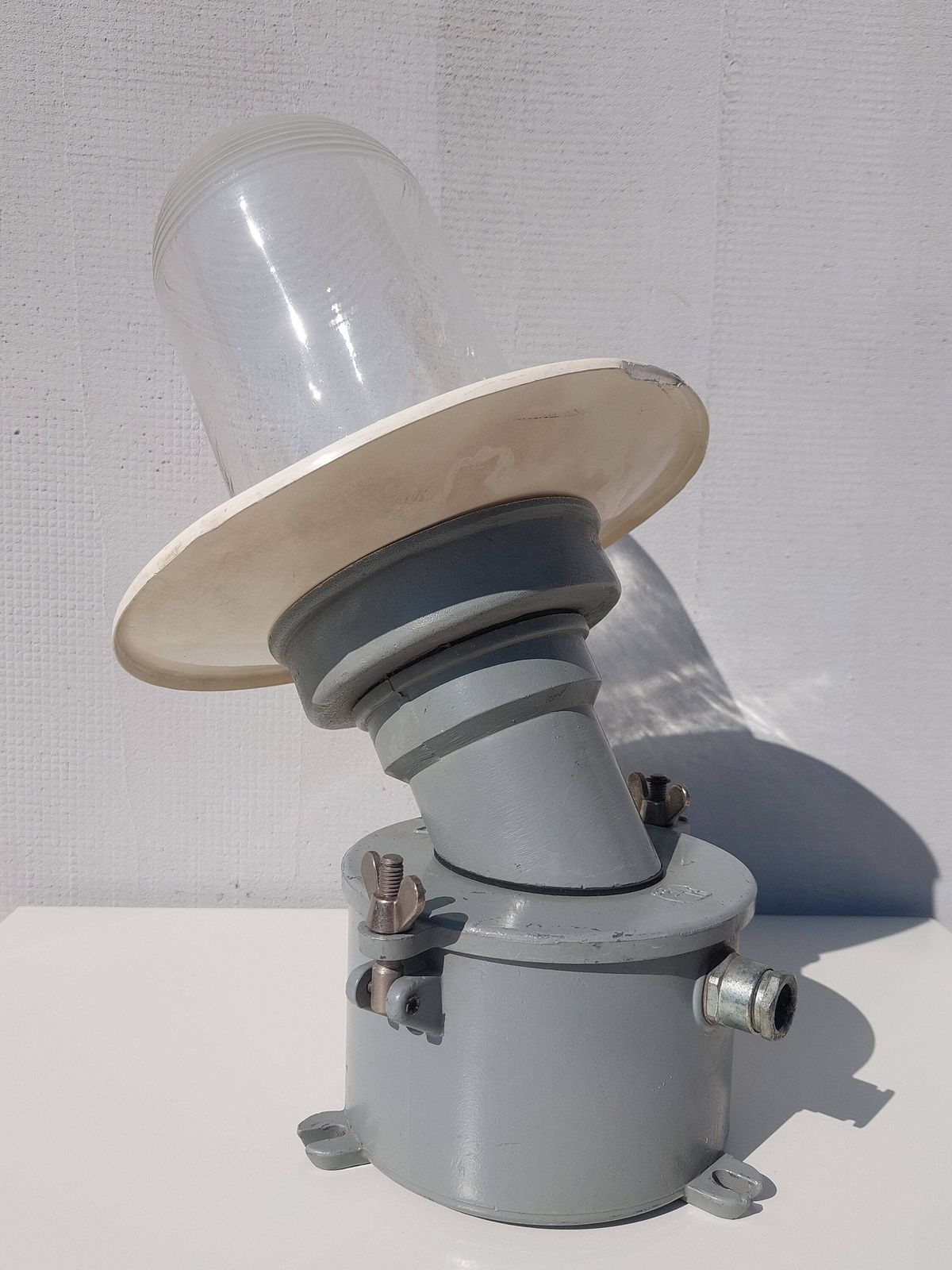 Xl Vintage Industrial Wall Lamp / Sconce /Barn Light / Enamel Industrial Lighting /Mcm Wall Lamp /Retro Outdoor Lamp/ Industrial Style /60's photo 240.0