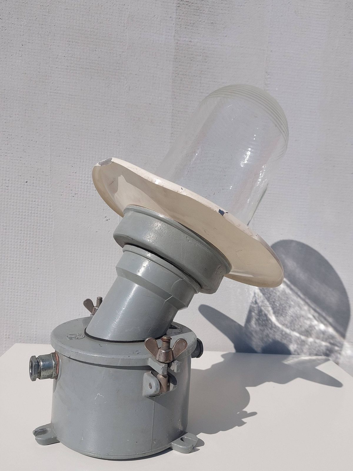 Xl Vintage Industrial Wall Lamp / Sconce /Barn Light / Enamel Industrial Lighting /Mcm Wall Lamp /Retro Outdoor Lamp/ Industrial Style /60's photo vinterior