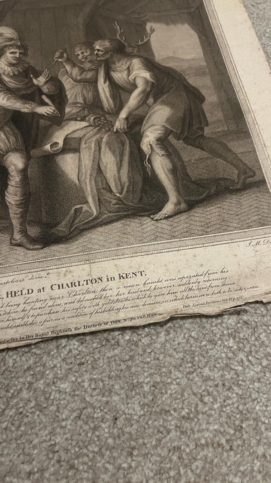 The Origin Of Horn Fair Charlton Kent 1803 Etching By William Wynne Ryland photo 159.0