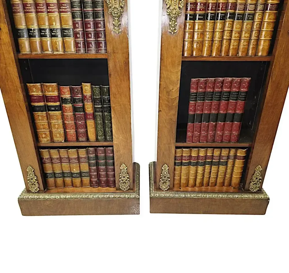 A Very Rare Pair Of 19th Century Bookcases With Ormolu Mounts photo buy