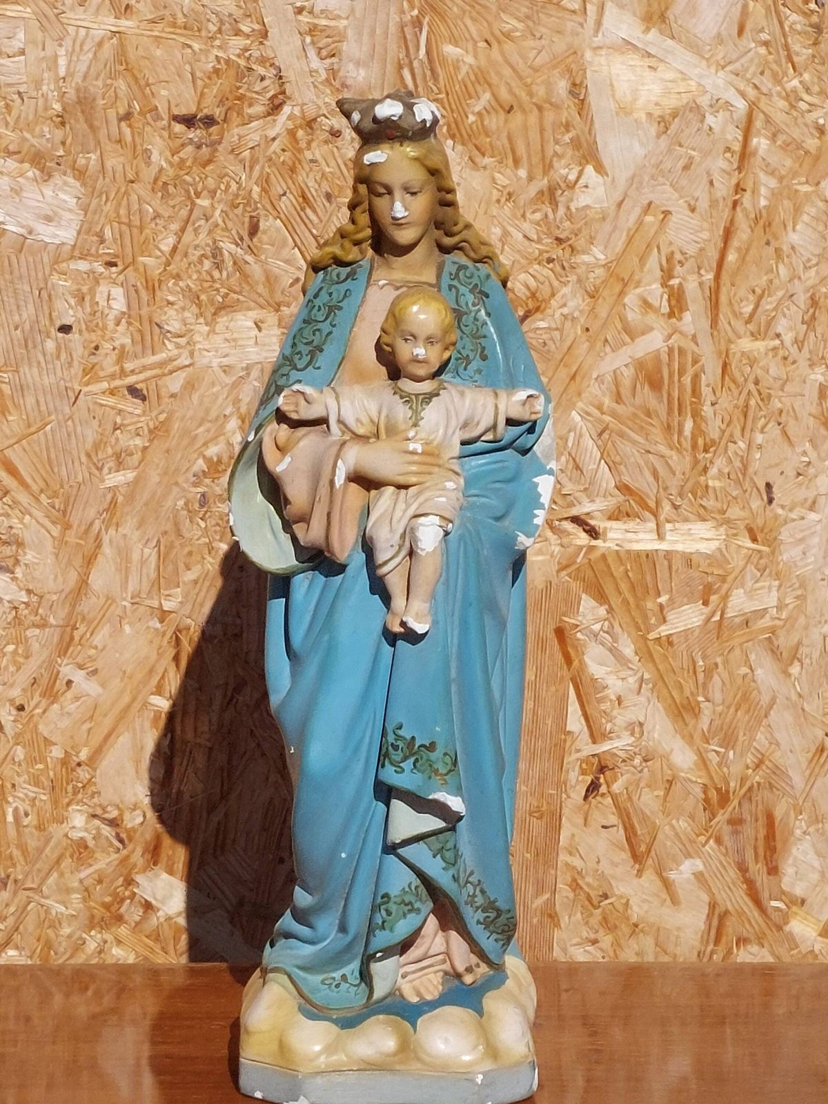 Antique Santa Maria With Jesus Statue,Antique Virgin Mary With Jesus, Antique Mother Mary Statue, Antique Religious Statue,Europe, 1908 1915 photo furniture