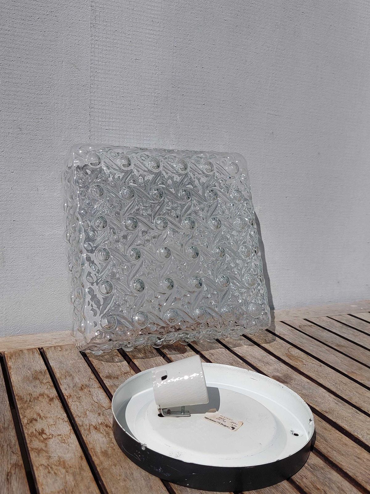 photo furniture Mid Century Bubble Glass Wall Lamp, Minimalist Bubble Glass Wall Sconce, Mid Century Lighting, Large Retro Wall Light, 1970"S