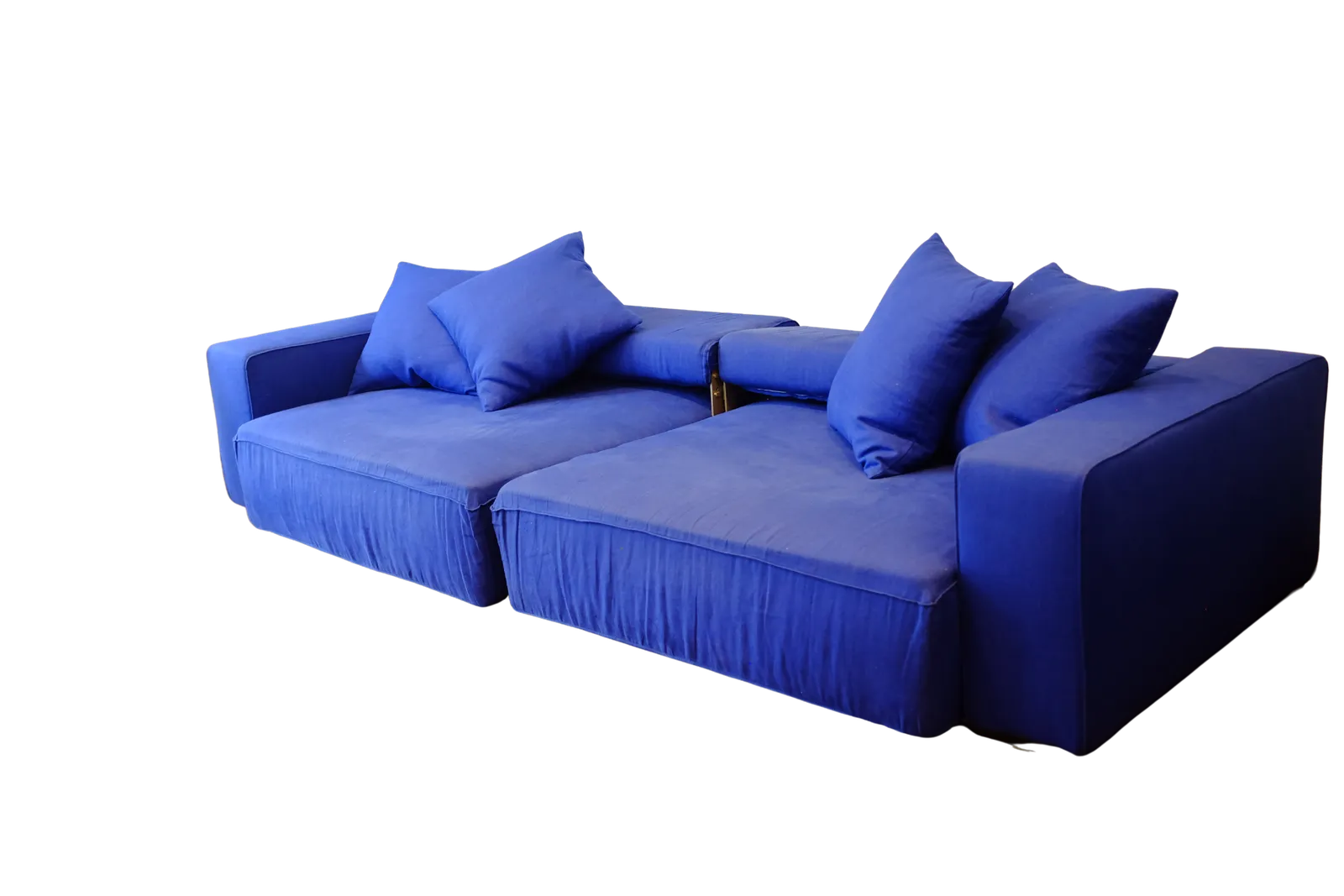 B&B Italia Cobalt Blue ‘Tight’ Modular Sofa By Antonio Citterio photo for sale