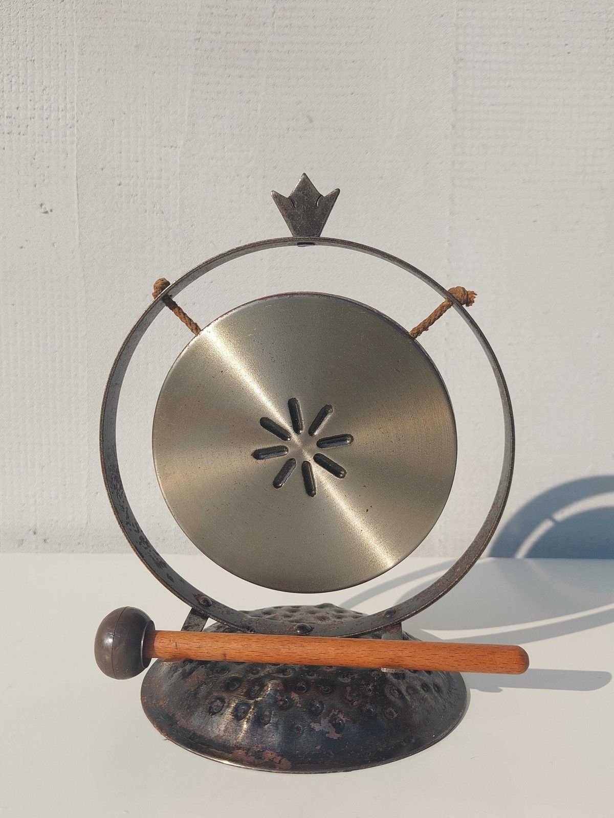Vintage Table Gong / Vintage Gong / Hugo Berger / Gdr / Germany / 1960s photo furniture