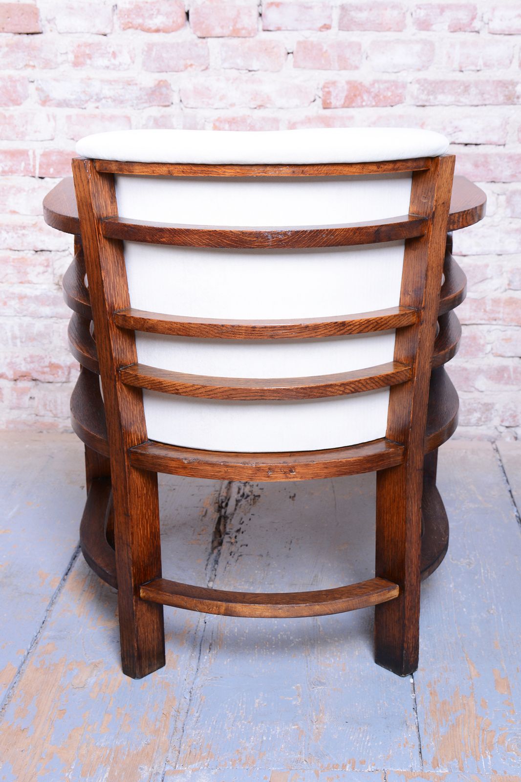 Set Of Four Restored Art Deco Armchairs, By O. Wagner, Oak, Austria, 1910s photo buy