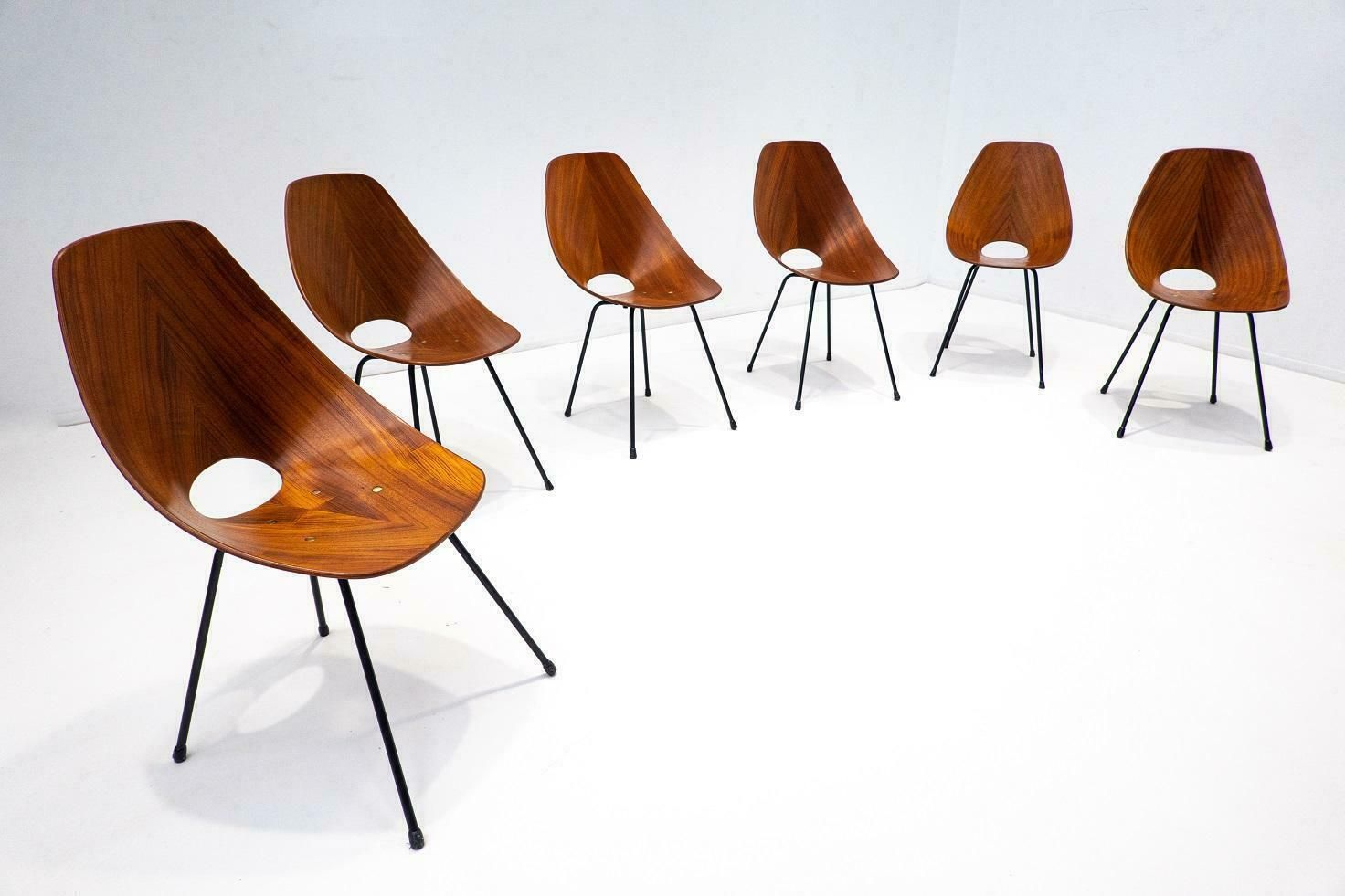 Set Of 6 Mid Century Chairs By Vittorio Nobili For Fratelli Tagliabue, Italy photo 10401.0