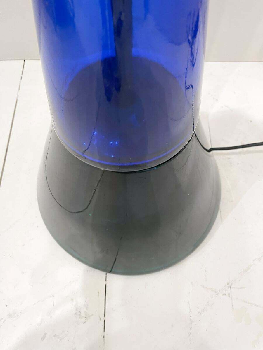 Mid Century Modern Blue And Green Murano Glass Floor Lamp By Fulvio Bianconi photo vintage