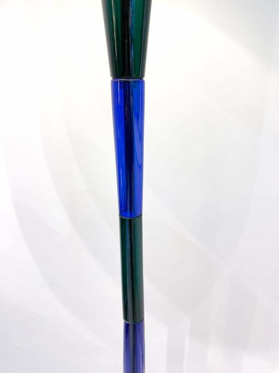 Lighting Mid Century Modern Blue And Green Murano Glass Floor Lamp By Fulvio Bianconi photo