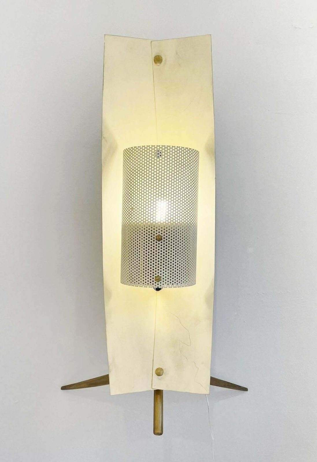 Lighting Pair Of Mid Century Modern Table Lamp/Sconce By Gastone Colliva, Italy, 1950s photo