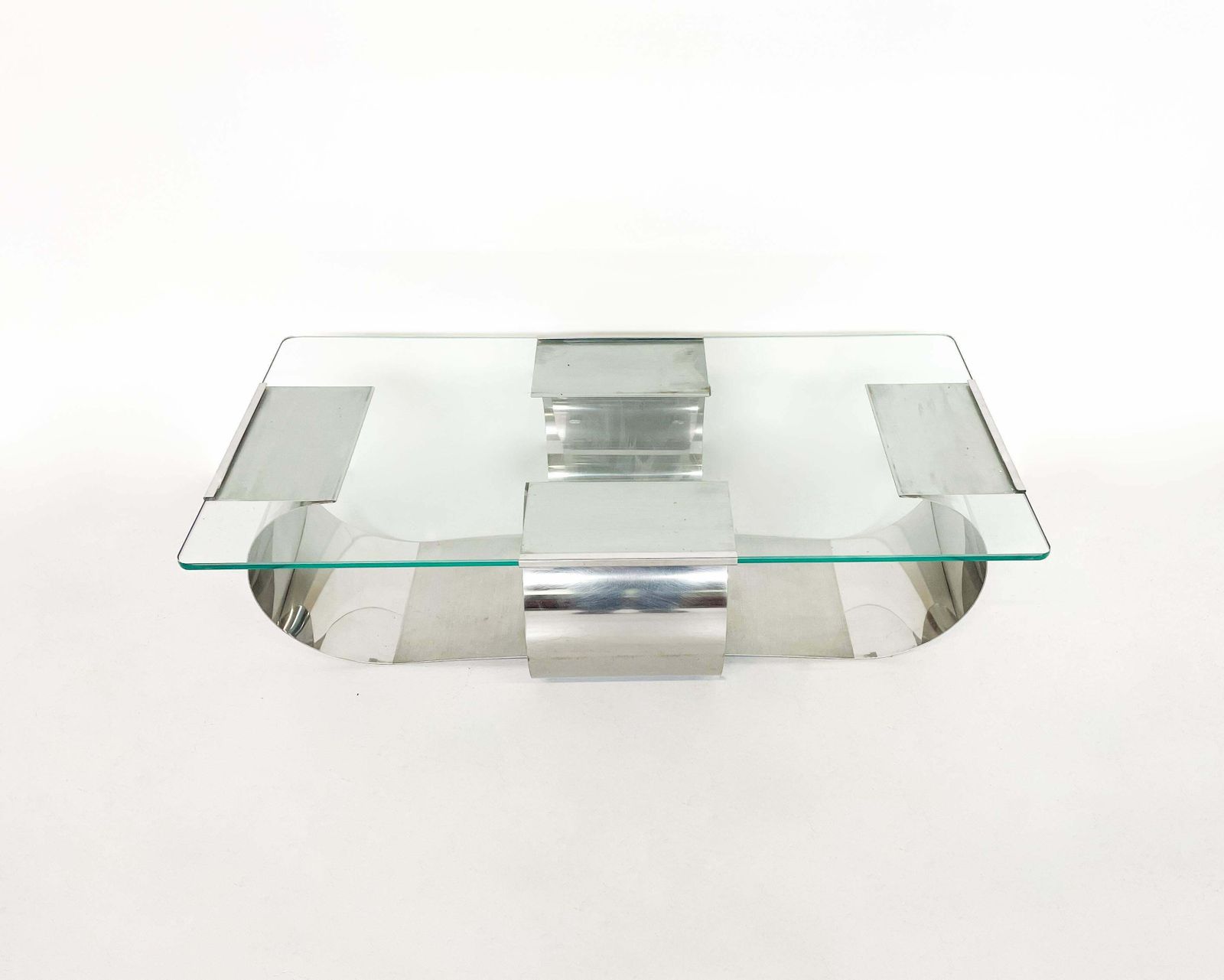Mid Century Modern Coffee Table In The Style Of François Monnet, 1970s photo for sale