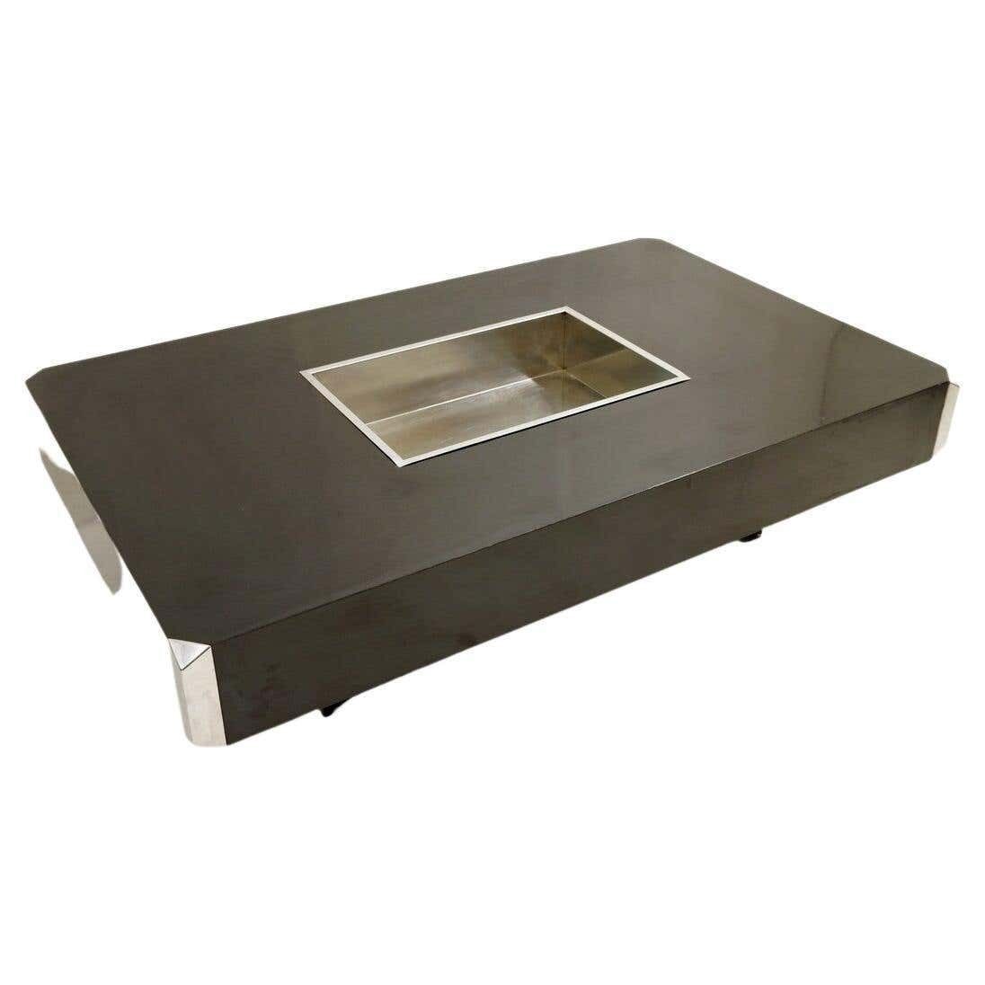 Mid Century Modern "Alveo" Coffee Table By Willy Rizzo For Mario Sabot, 1970s