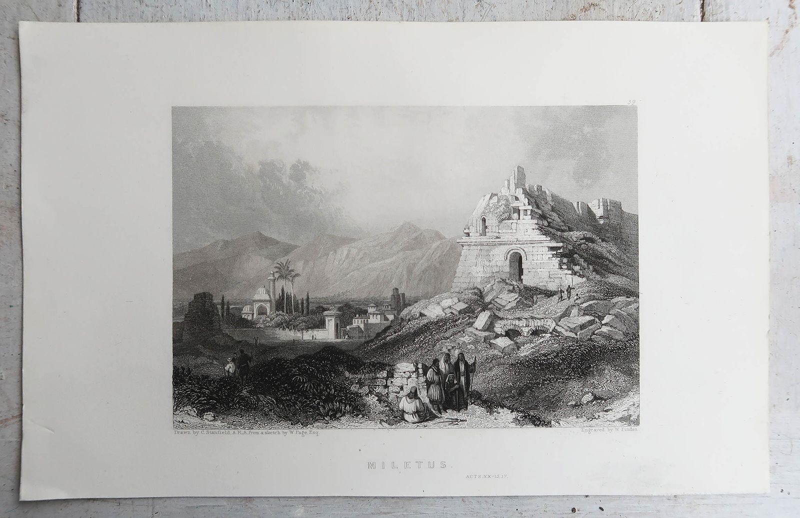 Set Of 24 Original Antique Prints Of The Levant / Holy Land /Middle East. C 1835 photo Art