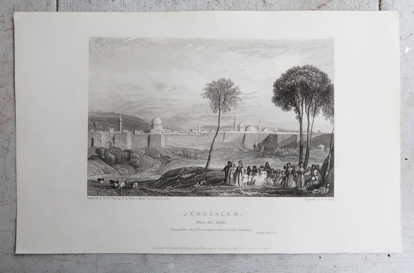 Set Of 24 Original Antique Prints Of The Levant / Holy Land /Middle East. C 1835 photo vinterior