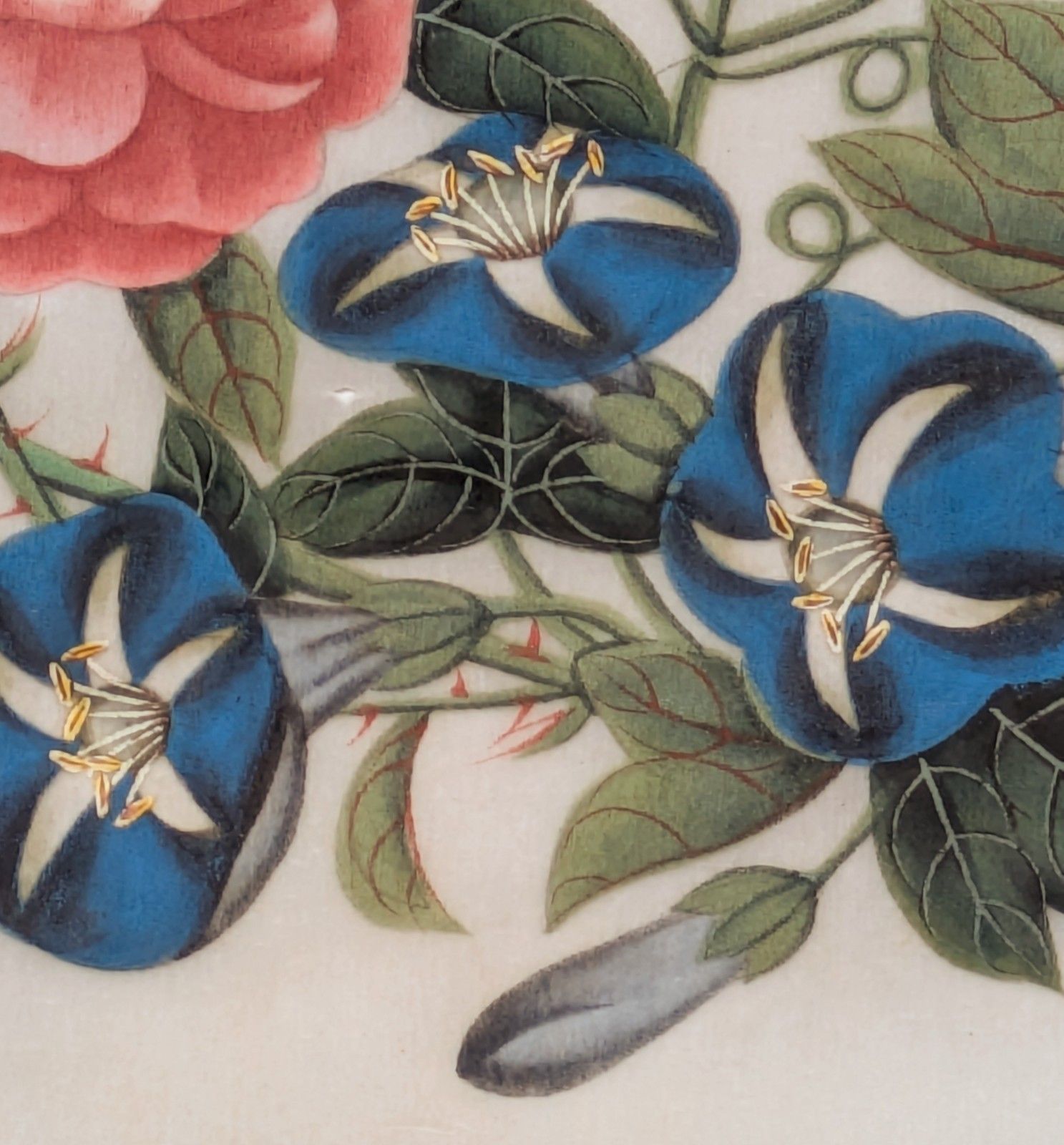 Antique Chinese Watercolour Painting Butterflies & Blossom photo 185.0