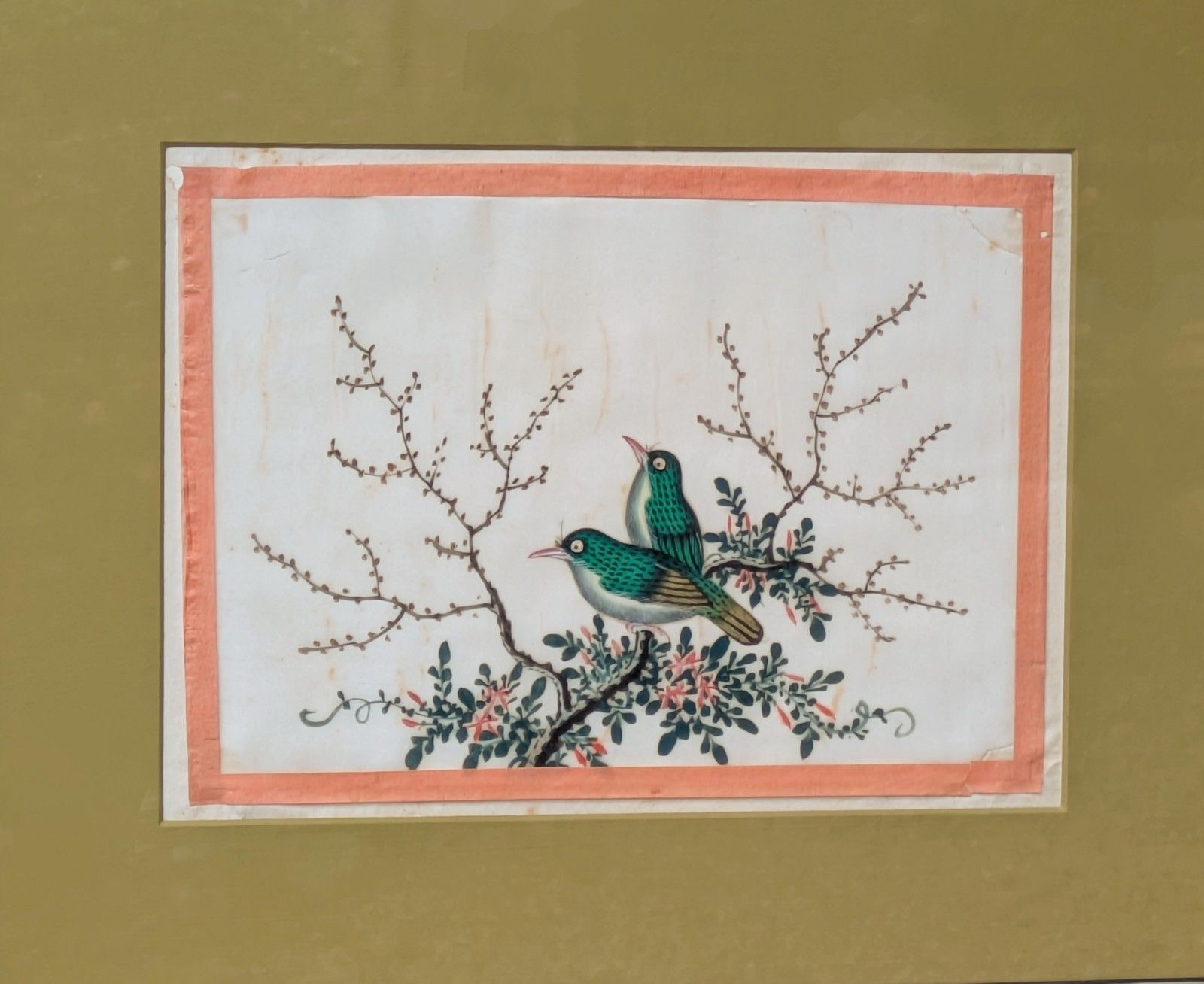 Antique Chinese Watercolour Painting Birds Among Branches photo 195.0