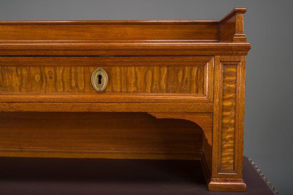 Wilhelmine Secretary In Walnut & Exotic Veneer With Leather Top photo 2789.0