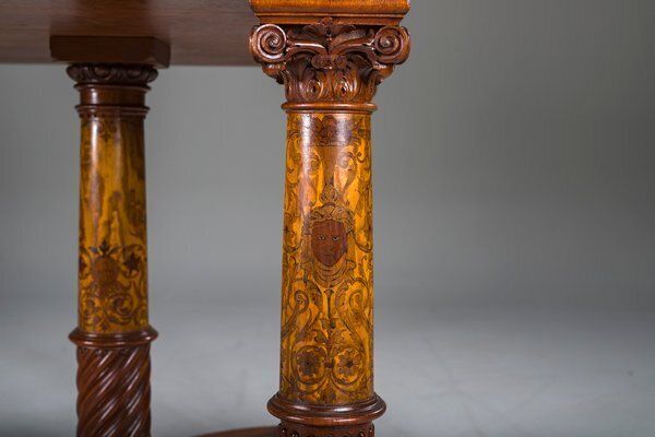 2789.0 Wilhelmine Secretary In Walnut & Exotic Veneer With Leather Top photo