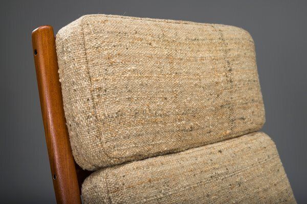 Set Of Senator Highback Armchair & Ottoman In Teak By Ole Wanscher For Poul Jeppesen Collectors, Cado, 1960s photo for sale