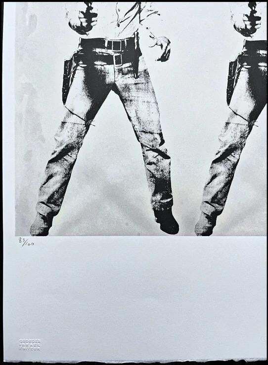 After Andy Warhol, Double Elvis Presley, 1980s, Lithograph photo furniture