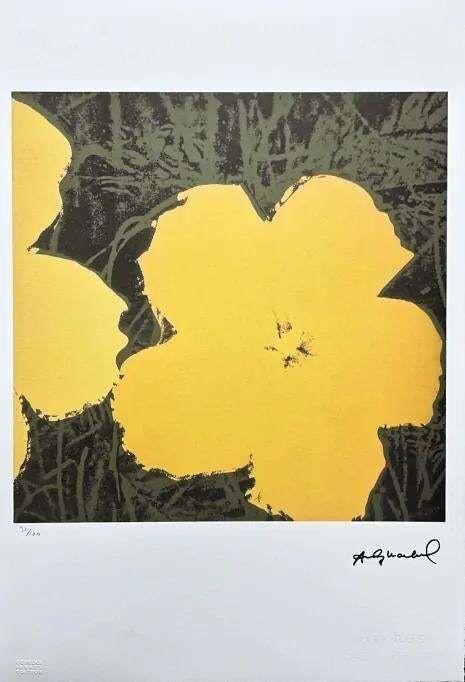After Andy Warhol, Flowers Yellow, 1980s, Lithograph