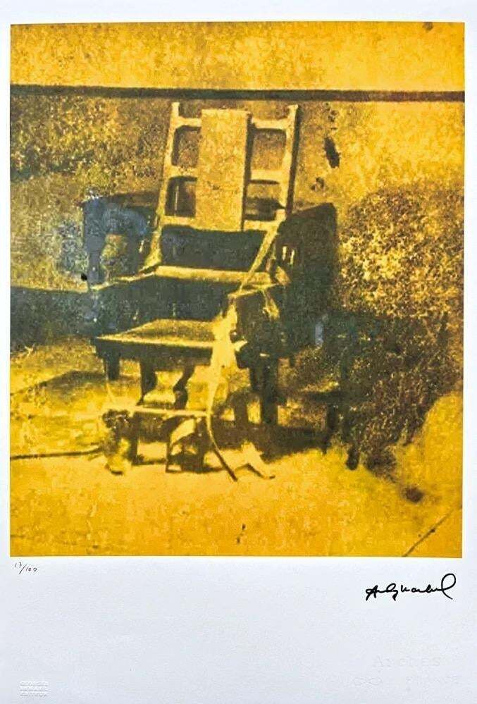After Andy Warhol, Electric Chair Detail Yellow, 1980s, Lithograph
