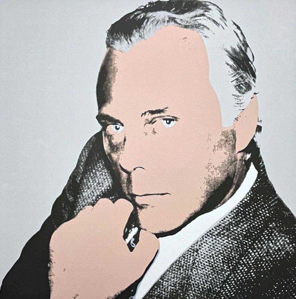After Andy Warhol, Giorgio Armani From The Side, 1980s, Lithograph photo furniture