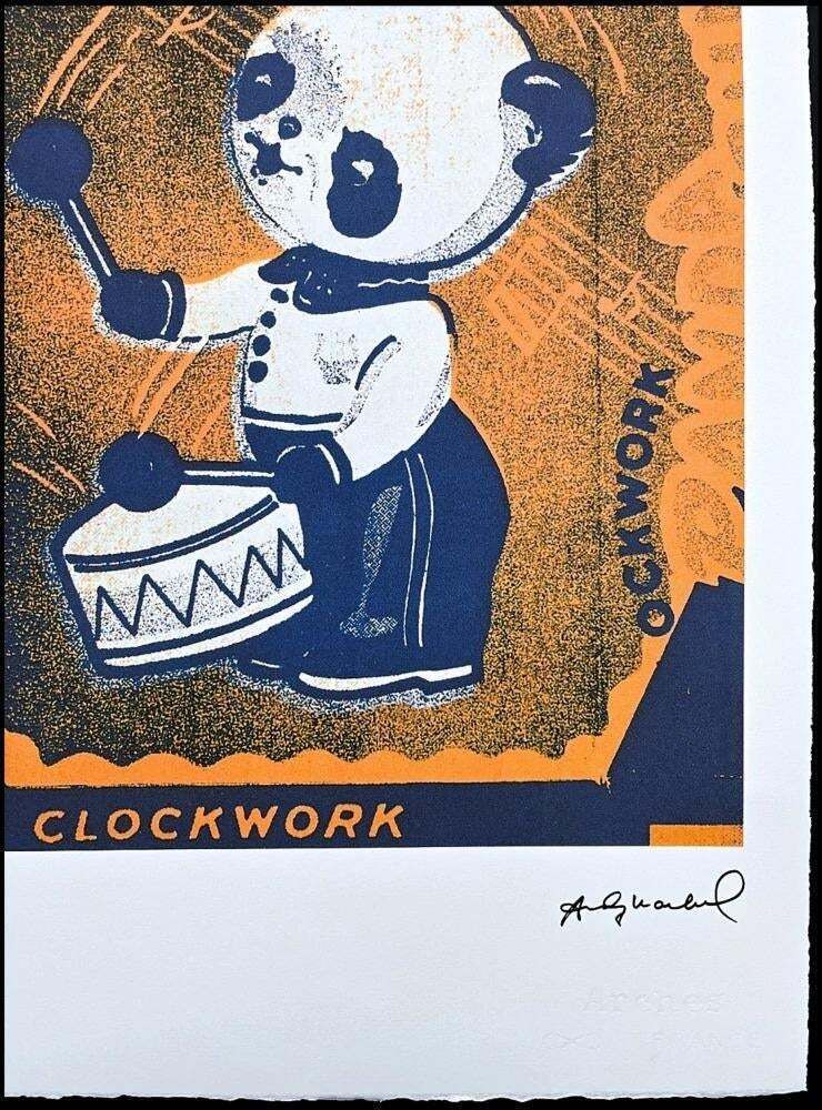 After Andy Warhol, Panda Drummer Orange , 1980s, Lithograph photo for sale