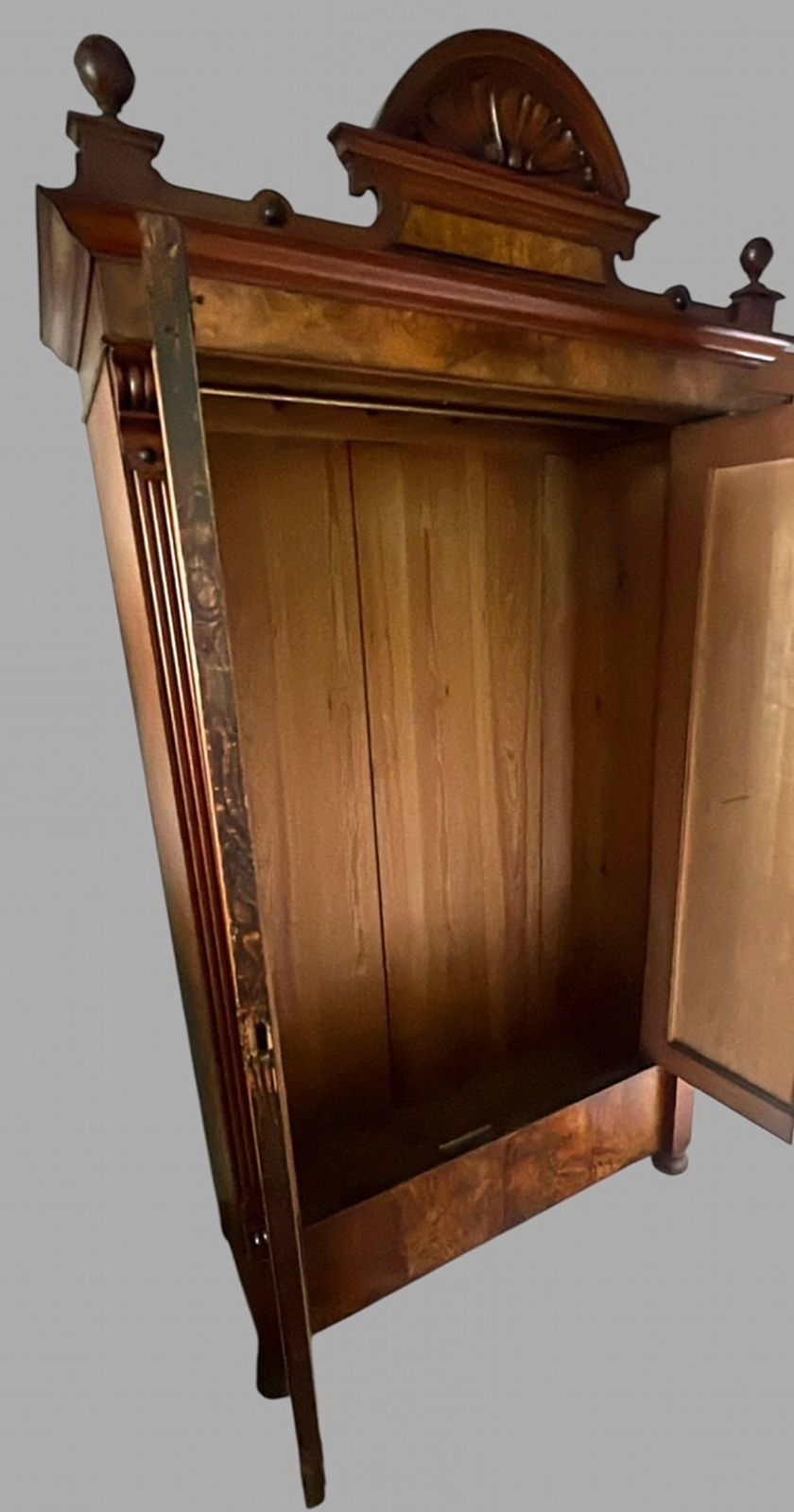 A Grunderzeit Walnut Veneered Wardrobe photo for sale