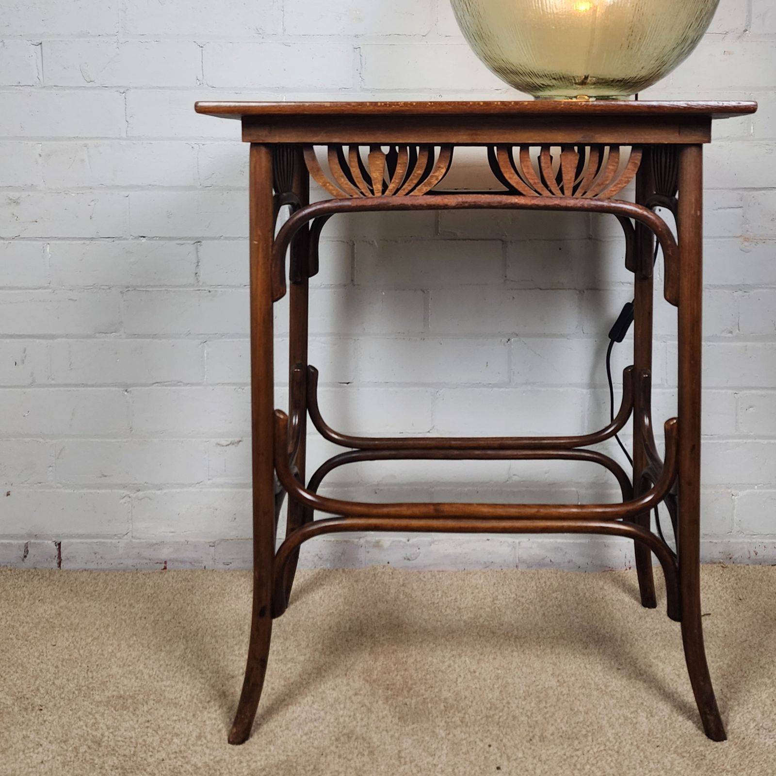 Fischel Side Table "Palmettes" Model Antique Art Nouveau Period photo vintage