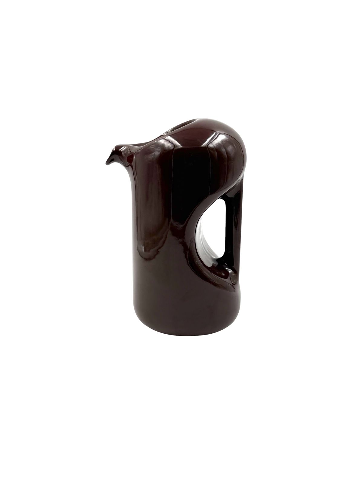 Mid Century Modern Brown Ceramic Vase / Jug, Il Picchio Italy 1970s photo Home Decor
