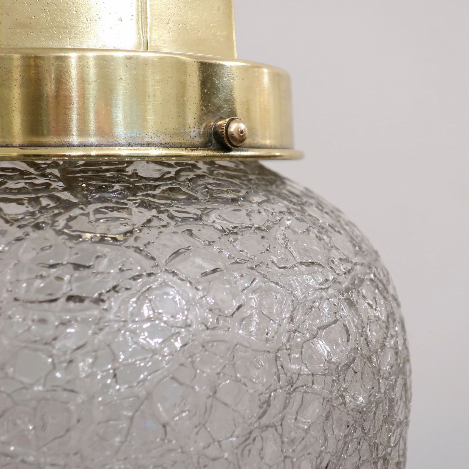 Art Deco Crackle Glass Pendant Light photo Lighting